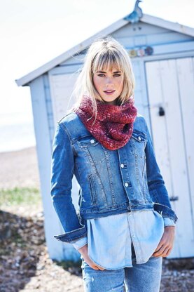 Coastal Cowl in Stylecraft Colour Pool - Downloadable PDF