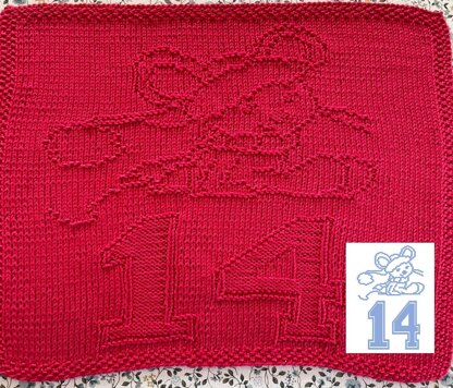 Nr. 303 – 23 – 14. Christmas Mouse 89 stitches