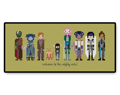 The Mighty Nein - PDF Cross Stitch Pattern