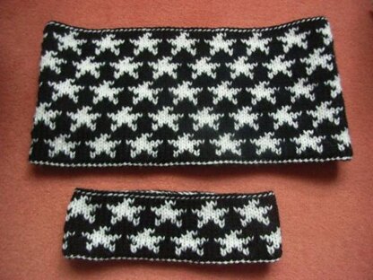 Reversible stardust headband or cowl (double-knitting)/Wendesternchen-Loop oder Stirnband