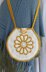 Round Flower Tote Bag