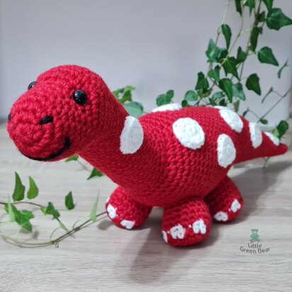 Don the Diplodocus - UK Terminology - Dinosaur Amigurumi