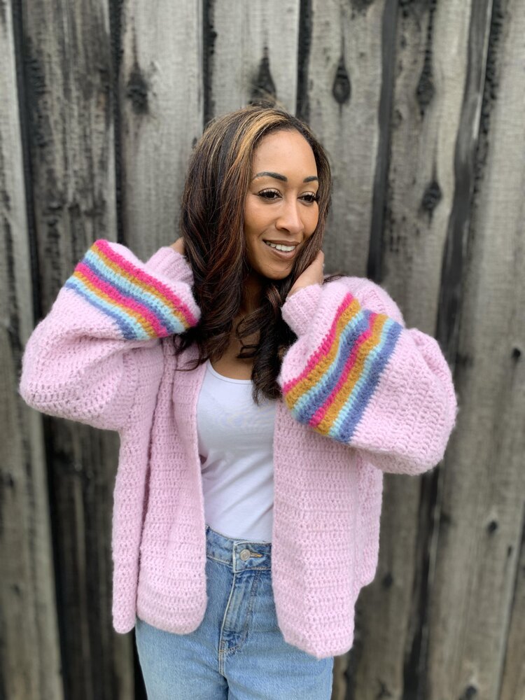 Mohair Bell Sleeve Cardigan Crochet pattern by The Missing Yarn