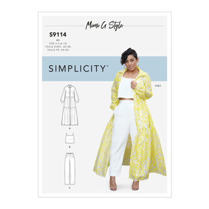 Simplicity Misses' Dress, Top & Pants S9114 - Sewing Pattern