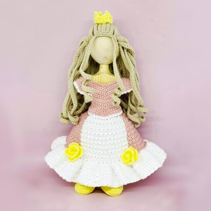 Crochet doll clothes, Amigurumi doll clothes, Princess outfit