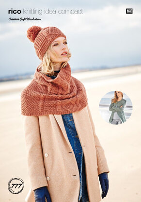 Jacket, Snood & Hat in Rico Creative Soft Wool Aran - 777 - Downloadable PDF