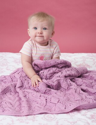 Cable And Lace Blanket in Bernat Baby Sport