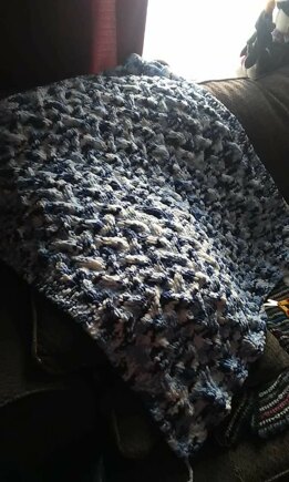 Shadow Cable Baby Blanket #2
