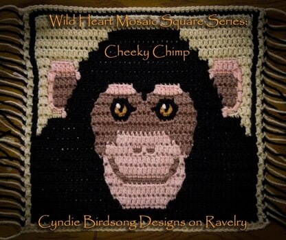 Wild Heart Mosaic Crochet square - Cheeky Chimp