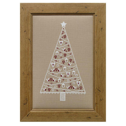 Historical Sampler Company Scandi Christmas Tree Cross Stitch Kit - 28cm x 16cm