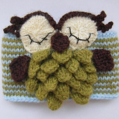 Owl mug cozy (knitted version)