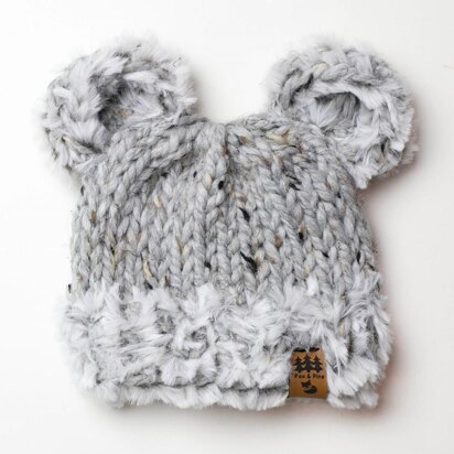 Faux Fur Bear Ears Hat Baby Children Beanie