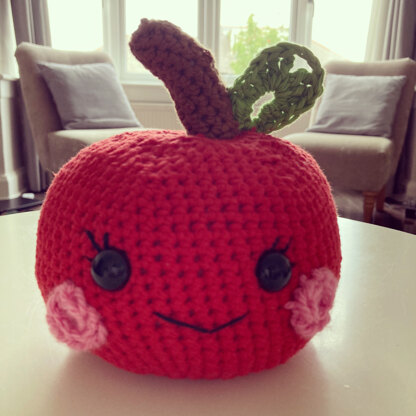 Apple amigurumi toy