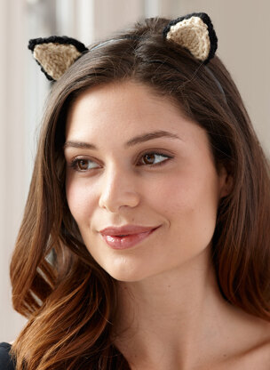 Kitty Cat Headbands in Lion Brand Vanna's Choice - L30191