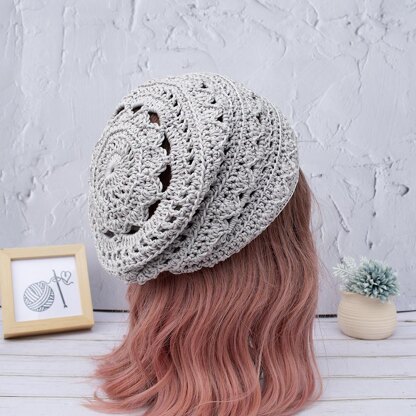 Slouchy Mandala Lace Hat