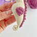 Seahorse crochet pattern keychain Amigurumi sea animal mini toy Car hanging Crochet bag charm