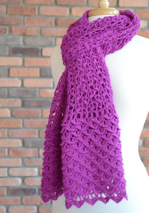 Cherry Blossom Shawl in Red Heart Heart & Sole - LW4996 - Downloadable PDF