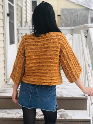 Pullover Sweater with 3/4 sleeves