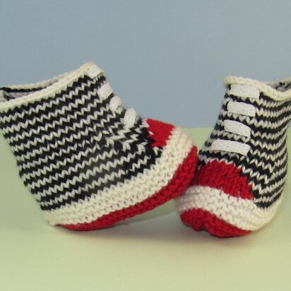 Baby Stripe Basketball Booties