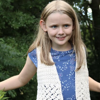 Side Saddle Waistcoat PDF Crochet Pattern.