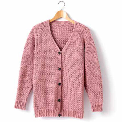 Child’s Crochet V-Neck Cardigan in Caron Simply Soft - Downloadable PDF