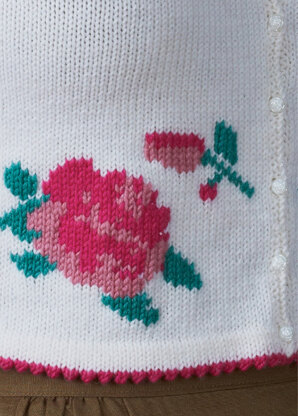 Flora Cardigan - Knitting Pattern For Women in Debbie Bliss Rialto 4 Ply