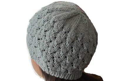 Blue Lacy Seamless Hat for a Lady