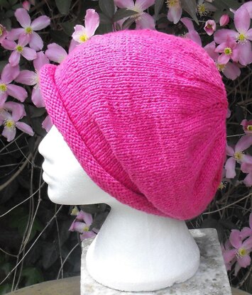 SILKY ROLL BRIM SLOUCH KNITTING PATTERN - MADMONKEYKNITS