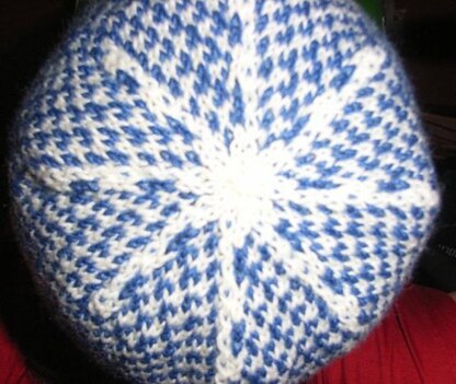 (Snowflake) Basket weave beanie