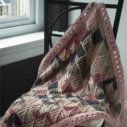 Plymouth Yarn 2436 Mitered Square Baby Blanket PDF