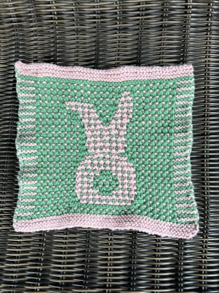 Mosaic Bunny Butt Dishcloth #2