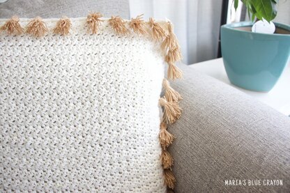 Crochet Pillow with Tassels