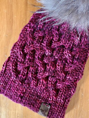 Braided Rivers Beanie - cable knit hat