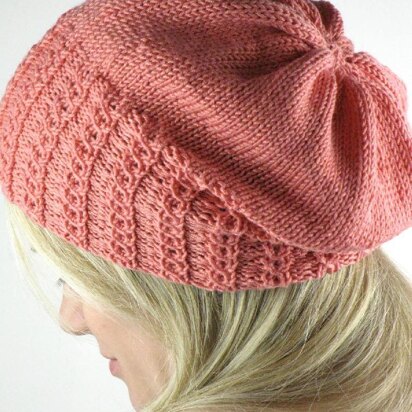 Faux Cable Slouchy Hat