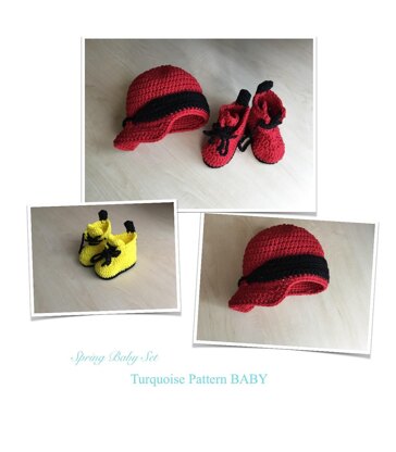 Baby Boot & Hat Set N 270