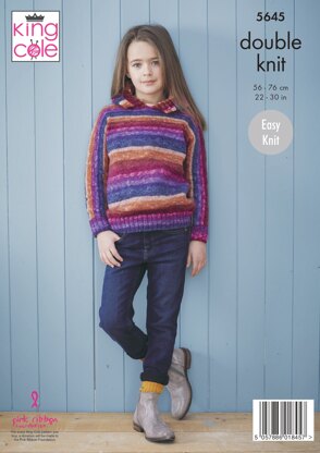 Sweater & Hoodie in King Cole Bramble DK - 5645 - Downloadable PDF