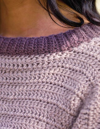 Una Zig Zag Sleeve Jumper  in Fable Brushed Aran