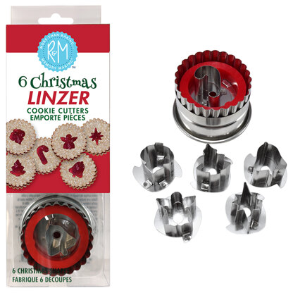 R&M Christmas Linzer Cookie Cutters Set of 6
