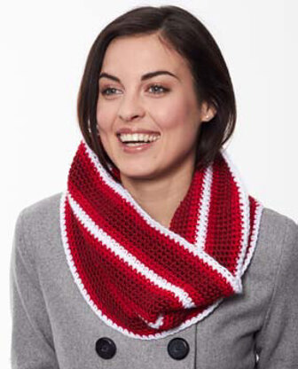 Holiday Stripes Cowl in Caron Simply Soft - Downloadable PDF
