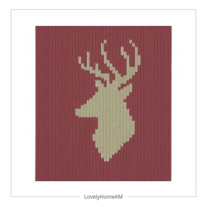 Deer Chunky Blanket Finger Knitting Pattern: Easy DIY Tutorial (PDF Download)