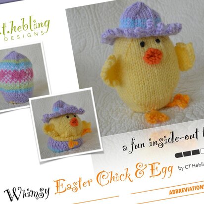 Easter Chick & Egg Inside-Out Reversible Toy