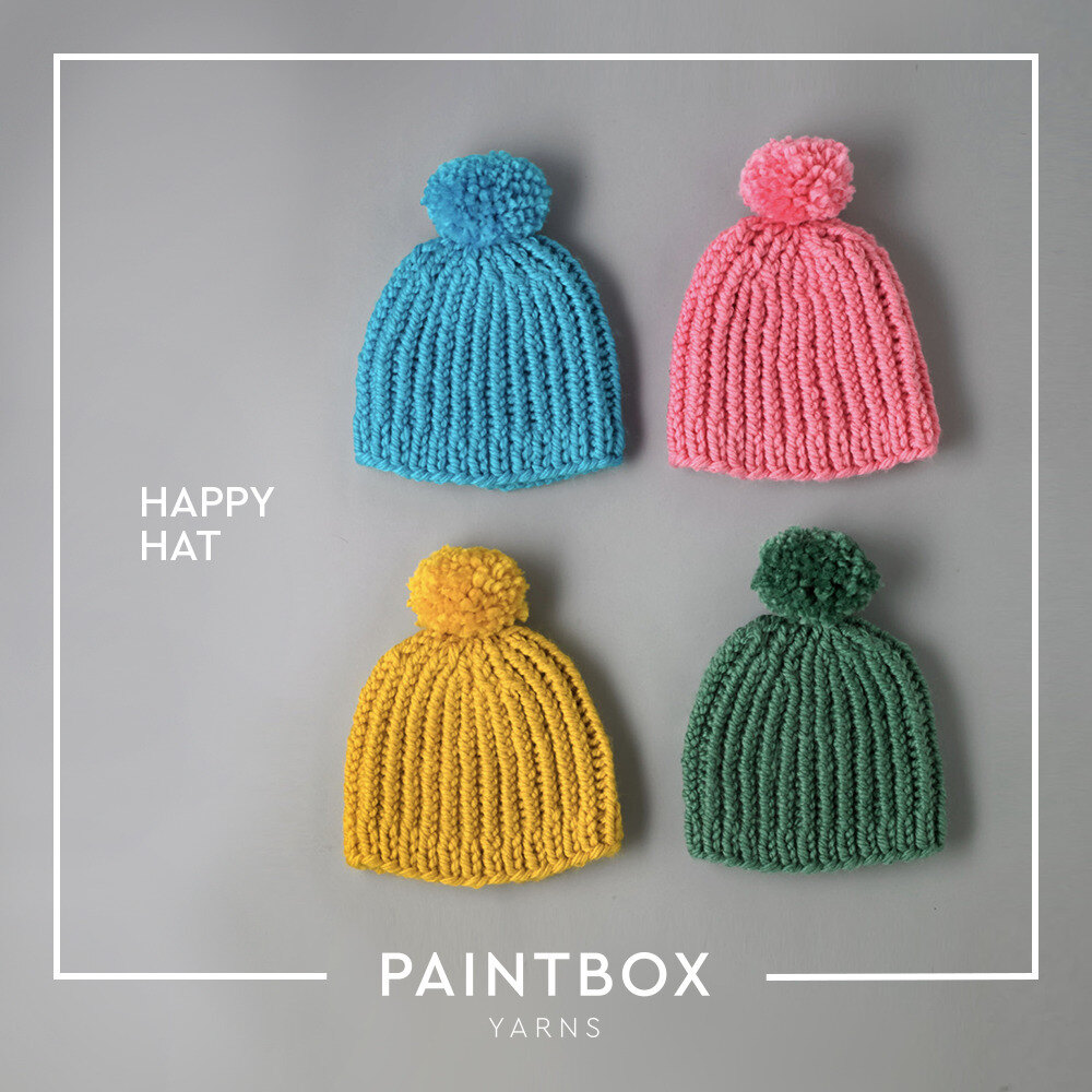 Paintbox Yarns Happy Hat (Free) at WEBS
