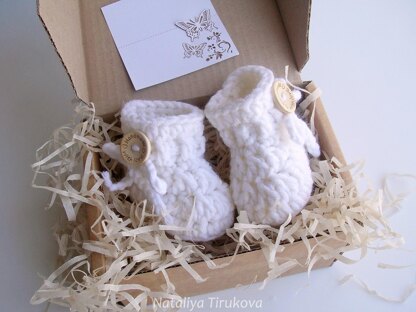 Polar Bear Baby Hat and Booties