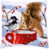 Vervaco Squirrel Cushion Cross Stitch Kit - 40cm x 40cm