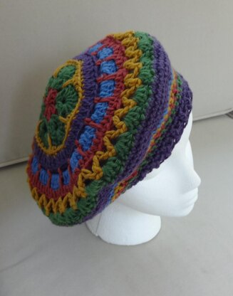 Twilight Mandala Beret