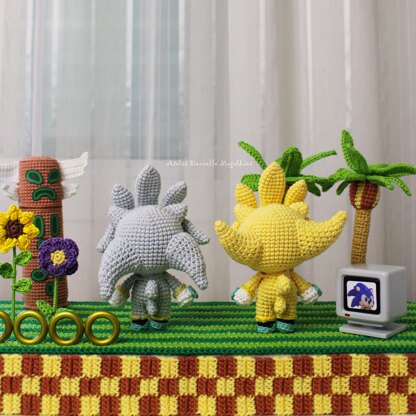Silver the Hedgehog Amigurumi Crochet Pattern – PDF Digital Download (English)