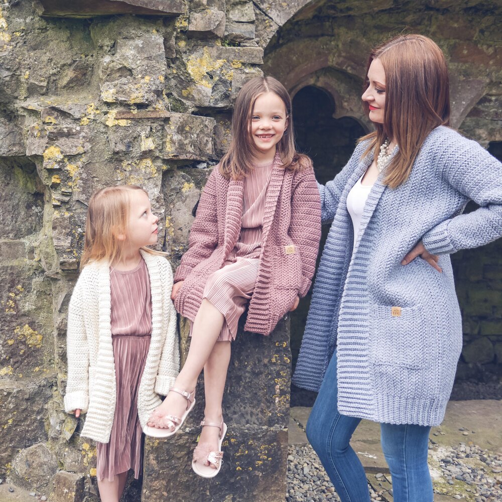 Mother and Daughter Cailin Cardigan Crochet pattern by Elderberry