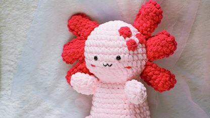 Axolotl chunky amigurumi crochet pattern by Lenn's Craft