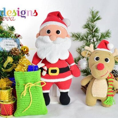 Crochet Pattern - Santa Claus and Reindeer