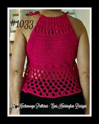 1033 - Hot Pink Halter Top